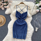 Sexy Tight Dress Summer Backless Women Holiday Dress HZ1022