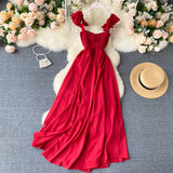 Sexy Straps Summer Summer Dress Women Holiday Dress HZ1022