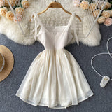 Cute A line Spaghetti Straps Short Dress Women Dress HZ1022
