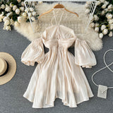Sweet Halter Summer Short Dress Women Holiday Dress HZ1022