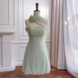 Qtevry Ear With Breast-Comb Dressing Dress French Girl Exquisite Three-Dimensional Flower Dress Mesh Dress 69488