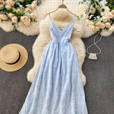 Sexy Spaghetti Straps Hot Lace Backless Dress Women Holiday Dress HZ1022
