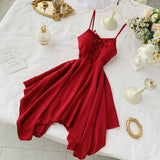 Sexy Irregular Design Spaghetti Straps Short Women Dress HZ1022