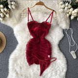 Sexy spaghetti straps summer tight dress women's dress HZ1022