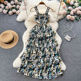 Cute Straps Summer Floral Dress Hot Women Dress HZ1022