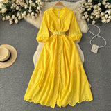 A line v neckline lace dress women's dress HZ1022