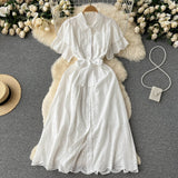 A line lace dress women's dress HZ1022
