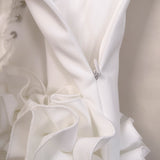 Qtevry Three-Dimensional Flower Body Waist Dress Simple Temperament Sling Brawn With Short Skirt 69517