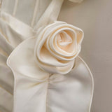 French Light Luxury Style Beige Sling Tromect Fish Bone Temperament Waist Thin Dress Dress Dress 69025