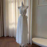 French Temperament Sleeveless Elegant Style Dress 2026 Spring New High-End Feel Waist Thin Dress 69441