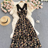 Cute Floral Summer Beach Women Dress HZ1022