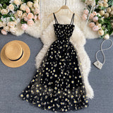 Cute spaghetti straps floral dress women's dress HZ1022