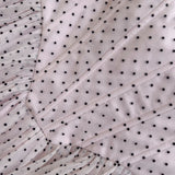 Qtevry Wave Embroidery Velvet Net Dress Bare Back Hanging Neck Dress Pony Braid Cake Dress 69113