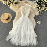 A line spaghetti straps dress women's dress HZ1022