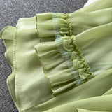 Cute A line Sleeveless Backless Mint Green Summer Holiday Dress HZ1022