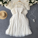 Cute A line Sleeveless Tulle Dress Beach Summer Holiday Dress HZ1022