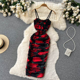 Sexy Spaghetti Straps Floral Dress Hot Women Dress HZ1022