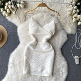 Sexy Spaghetti Straps Backless Short Women Dress HZ1022