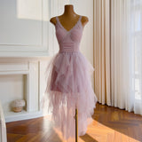 Qtevry Nail Beaded Sling Skirt V-Neck Sexy Bareback Mesh Yarn To Receive Waist Swing Long Dress Dress Dress 69017
