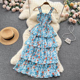 Cute Straps Summer Floral Dress Hot Women Dress HZ1022