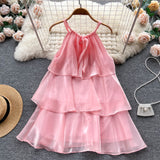 Sweet Halter Summer Dress Women Holiday Dress HZ1022