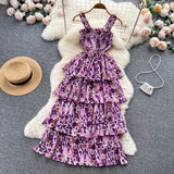 Cute Straps Summer Floral Dress Hot Women Dress HZ1022