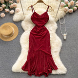 Sexy Spaghetti Straps Red Tight Dress Women Holiday Dress HZ1022