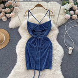 Sexy Tight Dress Summer Backless Women Holiday Dress HZ1022