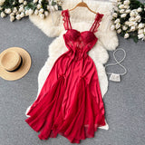 Sexy Spaghetti Straps Hot Lace Dress Women Holiday Dress HZ1022