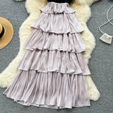 Sexy Spaghetti Straps Ruffles Dress Summer Women Holiday Dress HZ1022