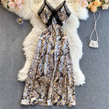 Cute A line Sleeveless Straps Backless Summer Black Holiday Dress HZ1022