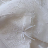 Fashion Niche Design Sense 2026 Summer New Pure White Bow French Dress Temperament 69633