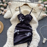 Sexy Spaghetti Straps Hot Short Dress Women Holiday Dress HZ1022