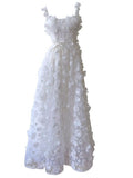 Qtevry Dress Dress Femininity Banquet Ponbilling Dress Goddess Fan Atmosphere Three-Dimensional Embroidery Hanging Dress 68129