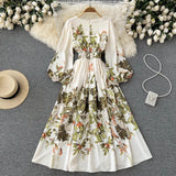 simple long sleeves summer women's dress HZ1022