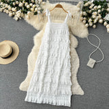Cute A line Sleeveless Ruffles Dress Beach Summer Holiday Dress HZ1022