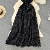 Cute A line Sleeveless Tassel Dress Beach Summer Holiday Dress HZ1022