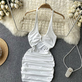 Sexy Sheath Sleeveless Black Short Summer Holiday Dress HZ1022