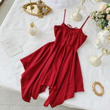 Sexy Irregular Design Spaghetti Straps Short Women Dress HZ1022