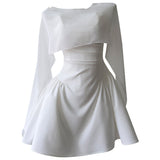 Black And White Dress Body Sexy Temperament Waist Sling Skirt Mesh Two Sets Of Women 69619 + 69661