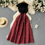 simple sleeves summer women's dress HZ1022