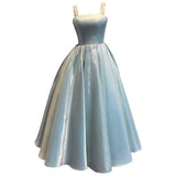 Suspension With A Word-Legneck Gold Style Dress Sleeveless Dress Elegant Princess Dreamy Family Holiday Dress 69457