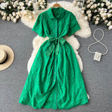A line lace dress women's dress HZ1022