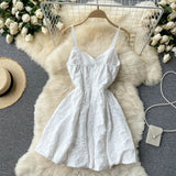 Sexy Spaghetti Straps Lace Short Dress Summer Women Holiday Dress HZ1022