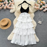 Sexy Spaghetti Straps Ruffles Dress Summer Women Holiday Dress HZ1022