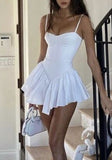Simple Sheath White 18th Birthday Dresses Short Chiffon Birthday Outfits HZ1022