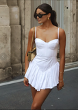 Simple Sheath White 18th Birthday Dresses Short Chiffon Birthday Outfits HZ1022