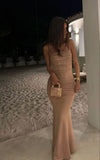 Modest Mermaid Straps Champagne Birthday Dresses 21th Birthday Outfit HZ1022