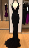 Sexy Mermaid Sequin Long Black Lace Prom Dress Formal Dress HZ1022