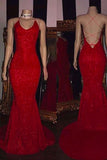 Red Prom Dresses Sequins Prom Dresses Custom Make Evening Dresses HZ1022